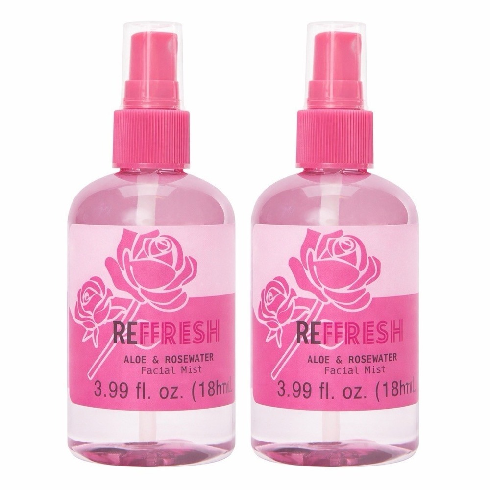 Refresh Aloe & Rosewater Facial Mist Spray 3.99 oz Each – 2 Pack (7.98 oz Total)